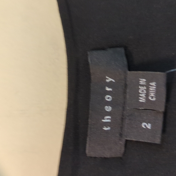 Theory Black Lyall Janelyn Flyaway Panel Silk Georgette Dress - Picture 13 of 16